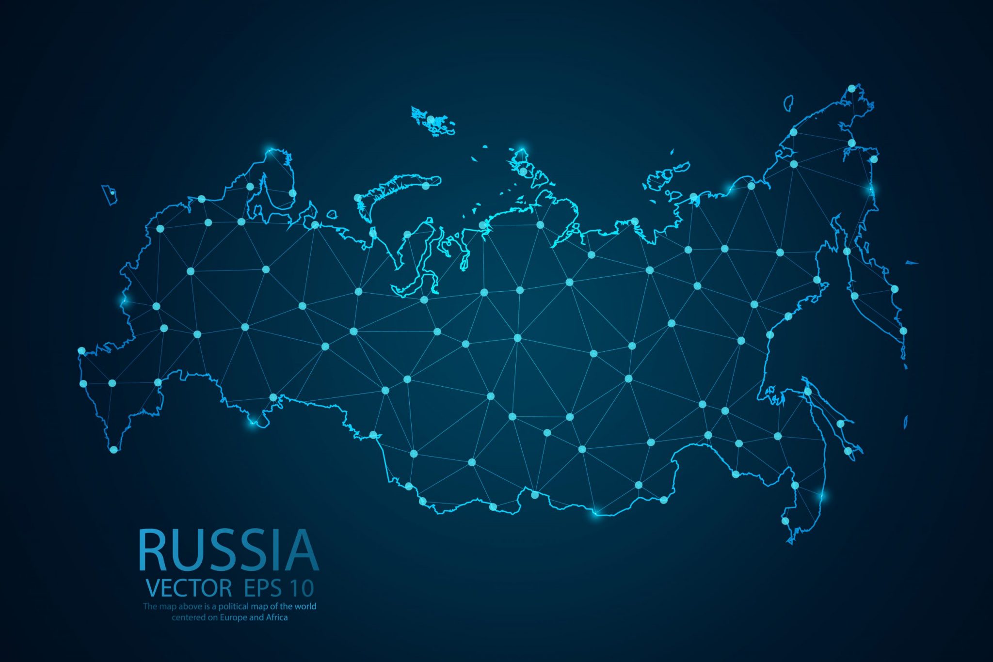 Неоновая карта России